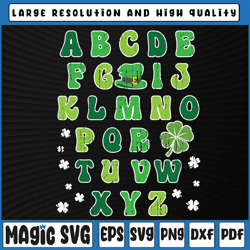 st patricks day abc alphabet saint pattys paddys teacher svg,  abc alphabet, st patricks day, digital download