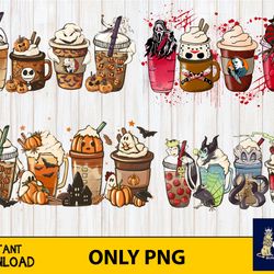 4 file halloween coffee bundle png, bundle halloween png, for cricut, digital , file cut, instant download