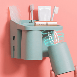 Wall-mounted toothbrush holder