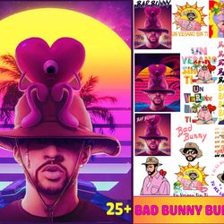 25 file bad bunny bundle png, mega bad bunny bundle png, for cricut, digital , file cut, instant download