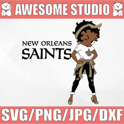 Betty Boop New Orleans Saints PNG File for Sublimation