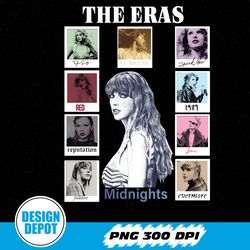 taylor custom swiftie merch the eras tour front and back polaroid personalized png, swifty fan eras tour merch