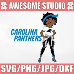 Betty Boop Carolina Panthers  PNG Files for Sublimation