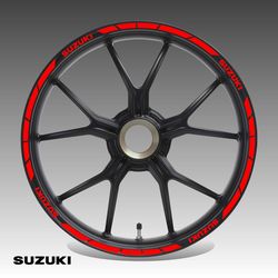 Suzuki decal kit stickers motocycle wheel tape Suzuki wheel decals motorcycle rim stickers Suzuki