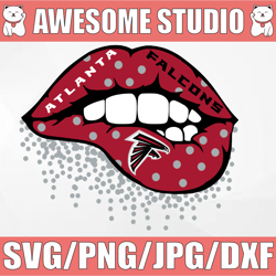 Atlanta Falcons Inspired Lips  png File, png file printable, sublimation
