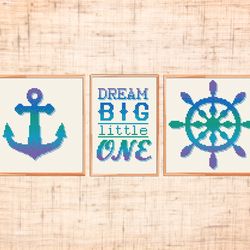 set nautical cross stitch pattern pdf nursery cross stitch baby boy