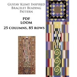 Loom Beaded Bracelet Pattern Klimt - Knight / Loom Seed Bead Patterns Cuff Bracelet