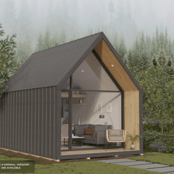 Modern Cabin House, 12ft by 20ft, 240 sq. ft. Tiny House