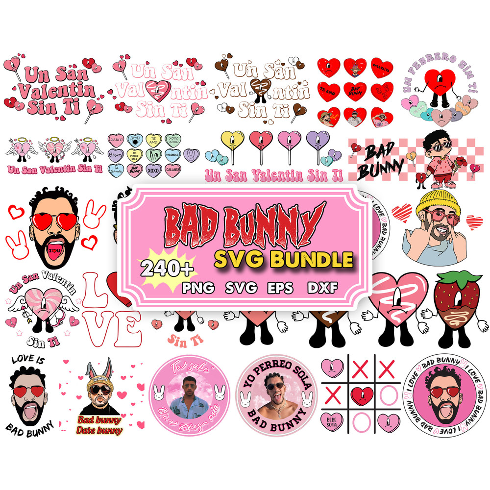 240 Valentine Bad Bunny Svg Png, Bad Bunny Valentines Png, Un San Valentin Sin Ti PNG, Valentines Benito Png.jpg