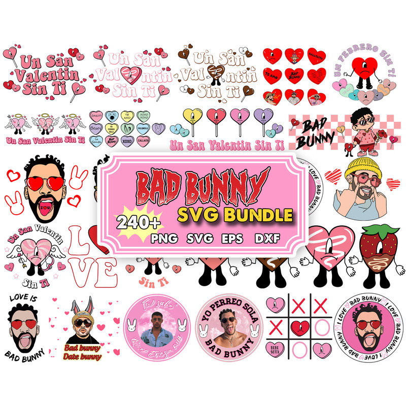 240 Valentine Bad Bunny Svg Png, Bad Bunny Valentines Png, Un San Valentin Sin Ti PNG, Valentines Benito Png.jpg