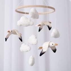 Seagull  crib mobile Gull  nursery decor
