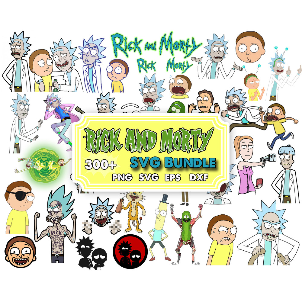 300 Rick and Morty SVG Bundle, Morty svg,png cut file, Rick and Morty vector, Rick and Morty file cricut Active.jpg
