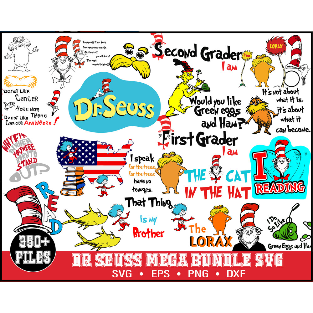 350 Dr Seuss Svg, Mega Bundle, Cat In The Hat SVG, Dr Seuss Hat SVG, Green Eggs And Ham Svg, Dr Seuss for Teachers Svg, Cricut, Thing Svg.jpg