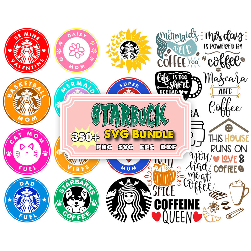 350 Starbucks svg bundle,Starbucks Wrap svg, Starbucks bundle wrap svg, Starbucks Svg files for Cricut & Silhouette.jpg