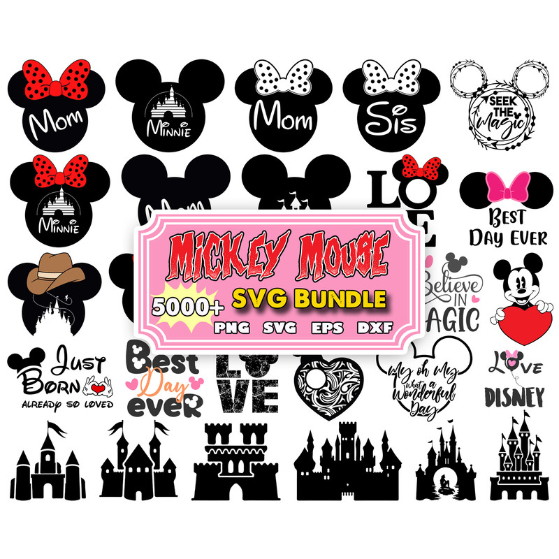 5000 Mickey Minnie SVG, Bundle Svg Png Dxf, Cricut, Disney Svg Cricut Printable Clipart Silhouette.jpg