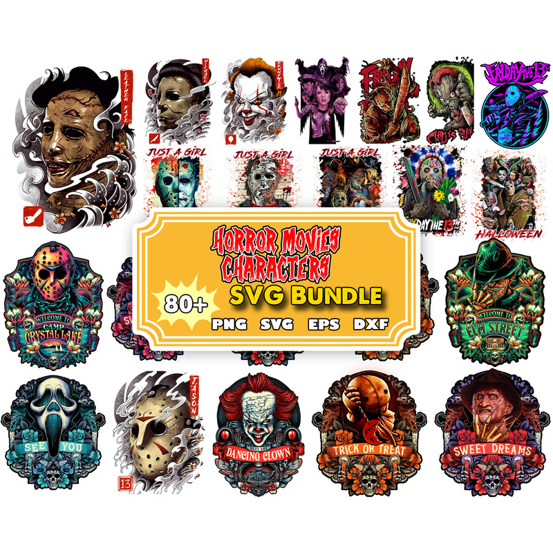 80 Halloween Horror Characters Bundle PNG, Serial Killers, Horror Movies.jpg
