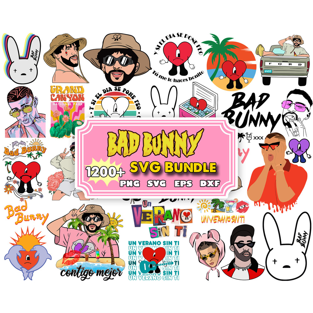 Bad bunny 1200 svg, Un Verano Sin ti Sad Heart SVG, PNG, bad bunny svg, eps, dxf, png.jpg