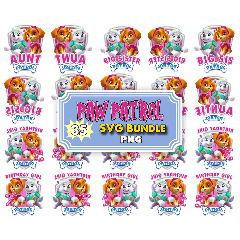 Birthday Boy Digital File PNG Transparent Background Party Family Matching Bundle T-shirt Characters Paw Cartoon Sublimation.jpg