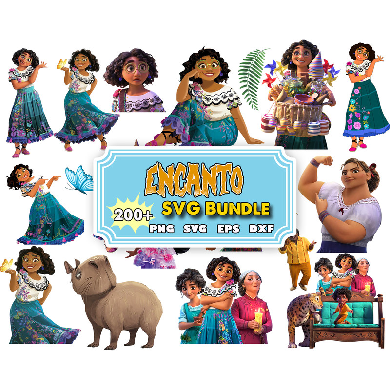 Encanto SVG Bundle, Encanto Birthday Svg Files, Encanto Cut Files for Cricut ,Silhouette ,Encanto Clipart, Encanto PNG, Layered Svg.jpg