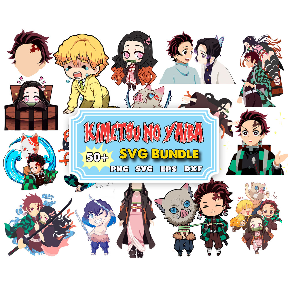 Kimetsu No Yaiba svg bundle 50, Anime SVG, Anime Bundle svg, Anime digital download, Manga Download.jpg