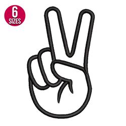 peace symbol embroidery design, machine embroidery design, instant download
