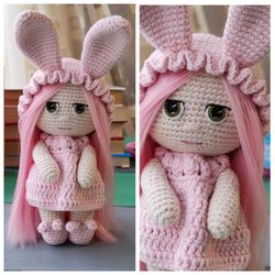 Bunny doll crochet pattern amigurumi Eng PDF