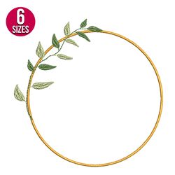 Olive Wreath embroidery design, Machine embroidery pattern, Instant Download