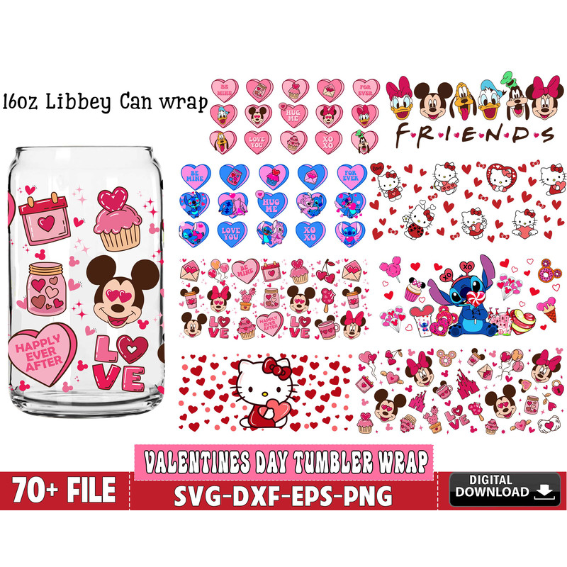 Disney valentines 16oz Glass Can Wrap,hello-kitty valentines 16oz Libbey Can Glass,STITCH valentines 16oz Libbey Can Glass, Valentines Day Tumbler Wrap.jpg