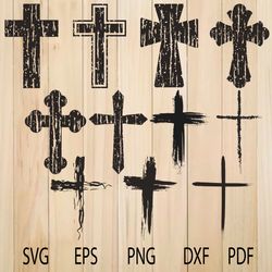 Cross SVG, Distressed Cross SVG , Grunge Cross, Vector Cross Clipart