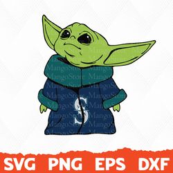 seattle mariners baby yoda, seattle mariners logo svg, mlb baby yoda svg, seattle mariners yoda, cricut seattle mariners