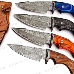 hunting knife fixed blade custom handmade damascus steel personalized wedding /anniversary/valentine's day gift,