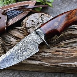 HUNTING KNIFE FIXED Blade Custom Handmade Damascus Steel Personalized Wedding /Anniversary/Valentine's Day Gift, Gift