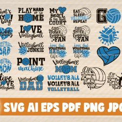 34 Volleyball Quotes Svg Clipart Bundle - SVG, PNG, DXF, PDF, AI File for print and cricut
