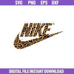 nike leopard logo svg, nike svg, leopard svg, fashion brand logo svg, png dxf eps file