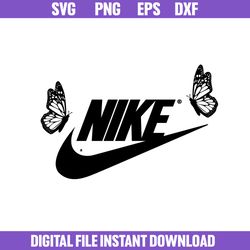 nike butterfly logo svg, nike svg, butterfly svg, nike butterfly silhouette svg png dxf eps file