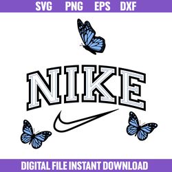 nike with buffterfly svg, nike svg, fashion brand logo  svg, buffterfly svg, png dxf eps file