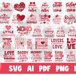Valentine's Day SVG Bundle Cut Files - SVG, PNG, DXF, PDF, AI File for print and cricut