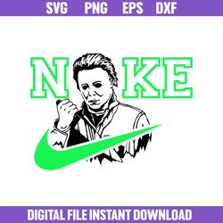 michael myers nike logo svg, nike logo svg, michael myers horror svg, nike halloween svg, png dxf eps file