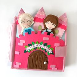 Quiet Book Doll house, Birthday present for girl, Interactive books, Felt dollhouse, Travel soft gift, Busy book
