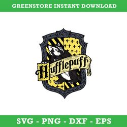 Hufflepuff House Emblem Svg, School Of Magic House Crest Svg, Harry Potter Svg, Intant Download