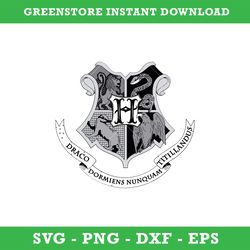 Draco Dormiens Nunquam Titillandus Svg, School Of Magic House Crest Svg, Harry Potter Svg, Intant Download