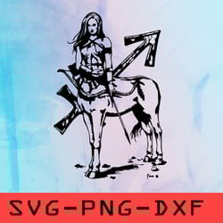 female sagittarius svg, art, tattoo,png,dxf,cricut,cut file,clipart