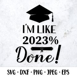 I am like 2023 done SVG. Graduation quote. Class of 2023