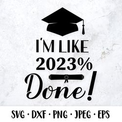 i am like 2023 done svg. graduation quote. class of 2023