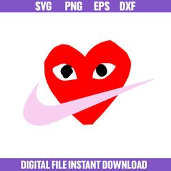 nike love svg, nike x heart svg, nike logo svg, fashion brands logo  svg, png dxf eps file