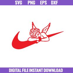 cupid swoosh svg, nike valentine day svg, nike logo svg, valentine day svg, png dxf eps file