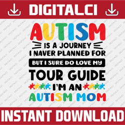autism is a journey, i'm an autism mom, autism awareness, color puzzle svg png eps jpg files for diy t-shirt, sticker, m