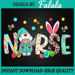 happy easter day png, easter leopard bunny ears png, nurse gnome png, easter png, digital download