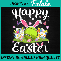tennis easter egg png, hunting floral tennis easter sunday png, easter bunny rabbit, easter png, digital download