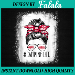 camping life messy bun hair png, mother's day png, camping life png, easter png, digital download